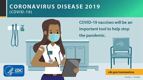 CDC Graphic - COVID-19 vaccines will be an important tool to help stop the pandemic.