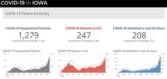 Statewide Hospitalizations Data Graphic