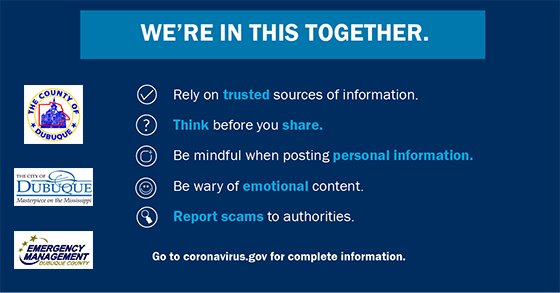 "We're in this together" Graphic: Rely on Trusted Sources of Information