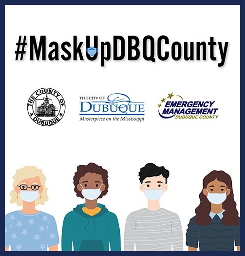 #MaskUpDBQCounty Graphic