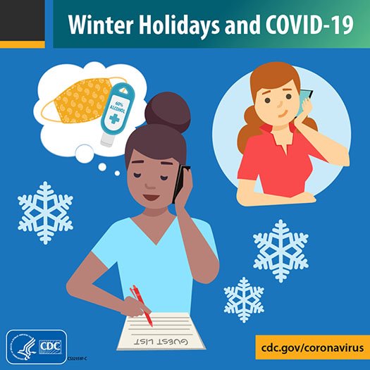 Winter Holidays and COVID-19 Graphic