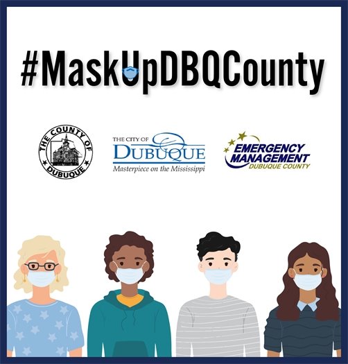 MaskUp Dubuque County Graphic