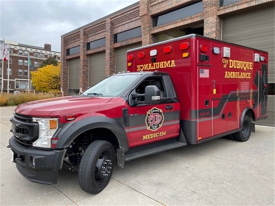 Dubuque Fire Department's new ambulance.