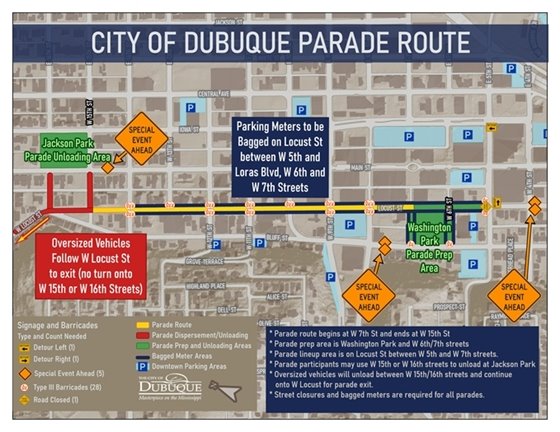 Labor Day Parade Route