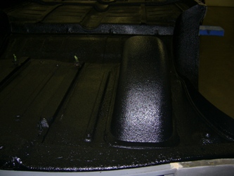 The undercarriage received a protective coating.