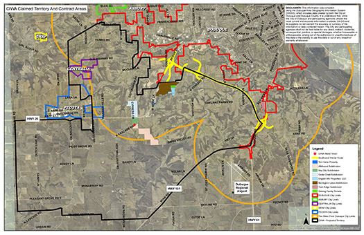 CIWA Claimed Territory Map