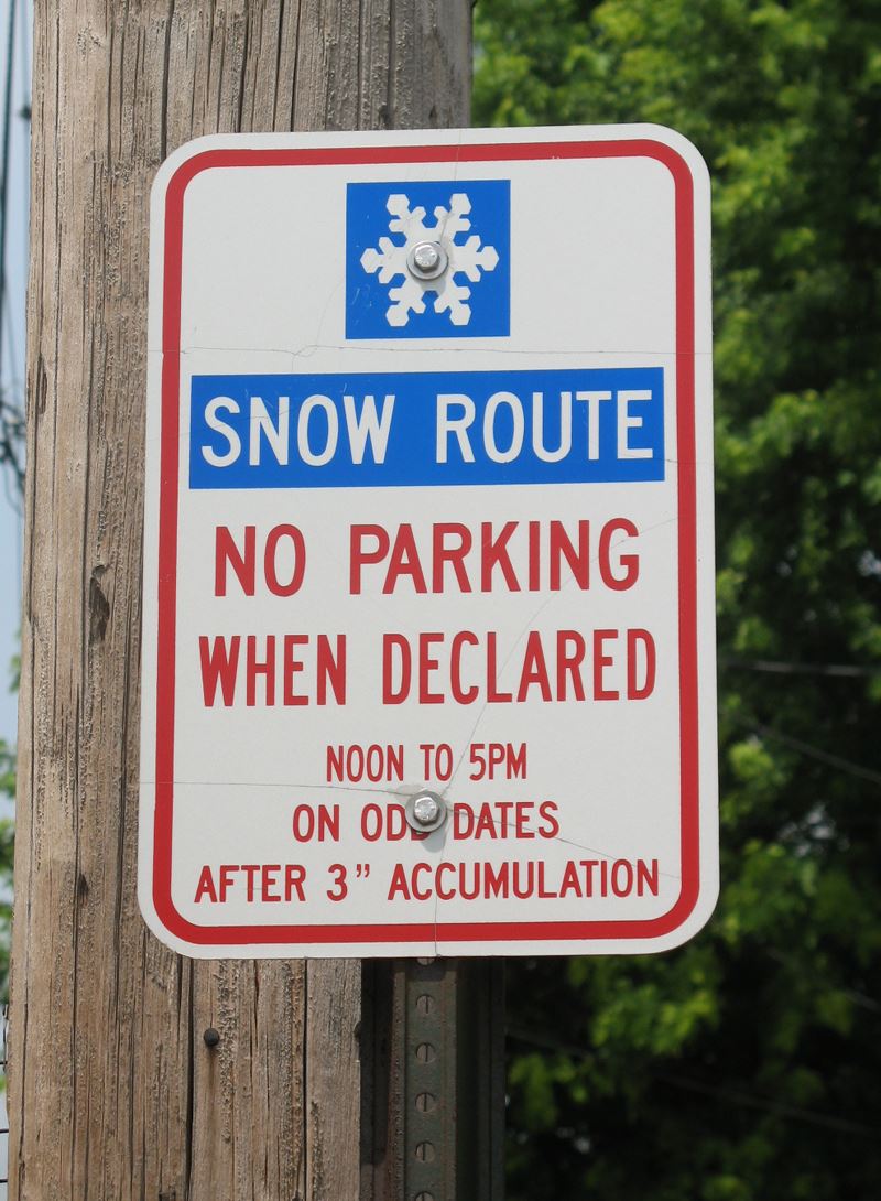 Snow Route Sign