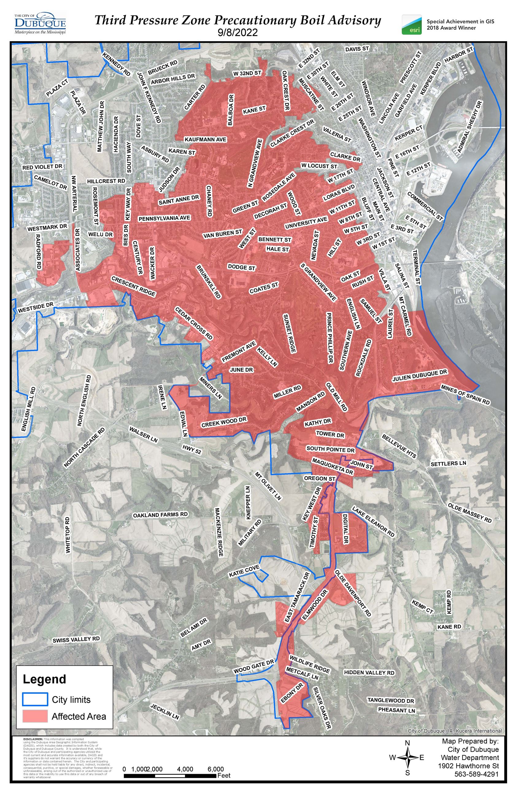 Boil Advisory Map 9.8.22