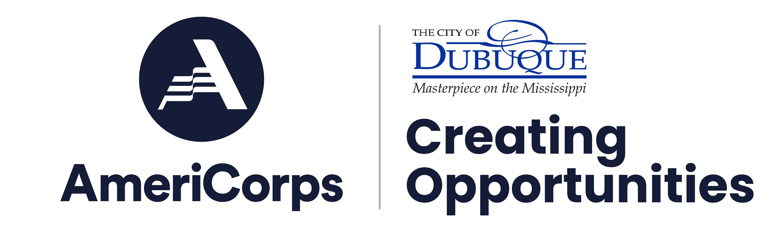 AmeriCorps City of Dubuque Creating Opportunities Logo