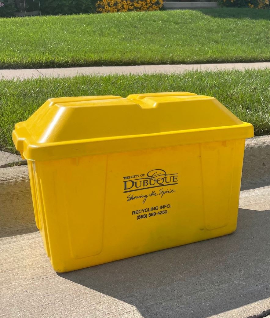 Yellow Recycling Bin